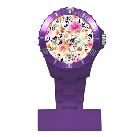 Abstract Floral Background Plastic Nurses Watch from ArtsNow.com Front