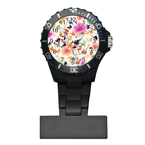 Abstract Floral Background Plastic Nurses Watch from ArtsNow.com Front