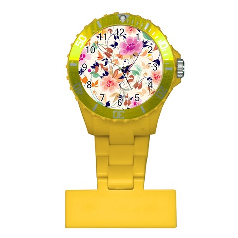 Abstract Floral Background Plastic Nurses Watch from ArtsNow.com Front