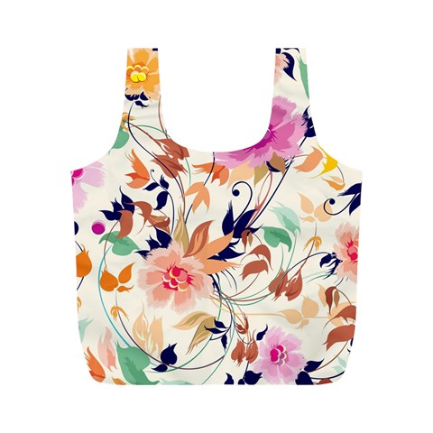 Abstract Floral Background Full Print Recycle Bag (M) from ArtsNow.com Front