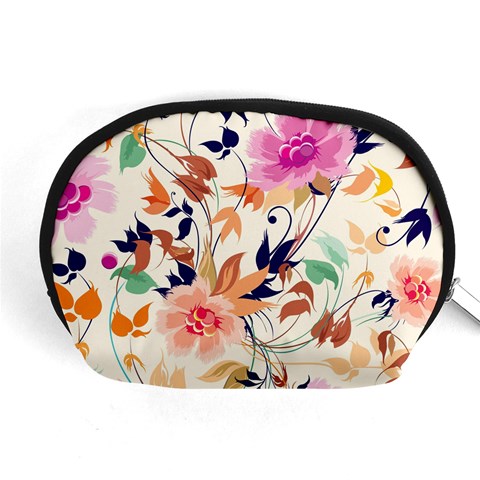 Abstract Floral Background Accessory Pouch (Medium) from ArtsNow.com Front