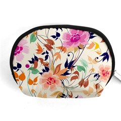 Abstract Floral Background Accessory Pouch (Medium) from ArtsNow.com Front