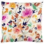 Abstract Floral Background Large Premium Plush Fleece Cushion Case (One Side)