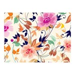 Abstract Floral Background Two Sides Premium Plush Fleece Blanket (Mini)