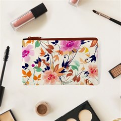 Abstract Floral Background Cosmetic Bag (XS) from ArtsNow.com Front