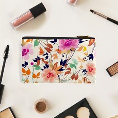 Abstract Floral Background Cosmetic Bag (XS) from ArtsNow.com Back