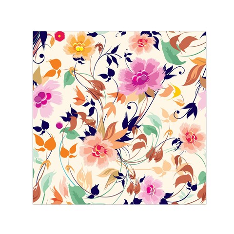 Abstract Floral Background Square Satin Scarf (30  x 30 ) from ArtsNow.com Front