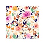 Abstract Floral Background Square Satin Scarf (30  x 30 )