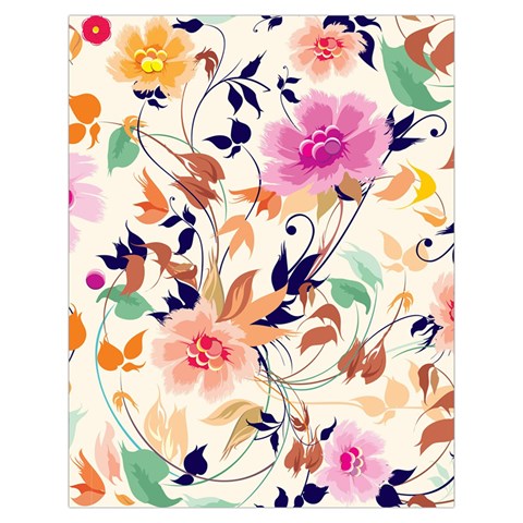 Abstract Floral Background Toiletries Pouch from ArtsNow.com Back