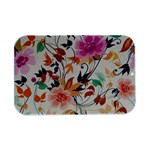 Abstract Floral Background Open Lid Metal Box (Silver)  