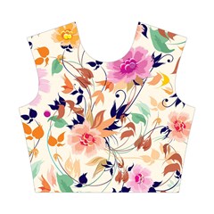 Abstract Floral Background Cotton Crop Top from ArtsNow.com Front