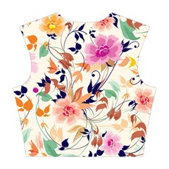 Abstract Floral Background Cotton Crop Top from ArtsNow.com Back