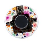 Abstract Floral Background On-the-Go Memory Card Reader