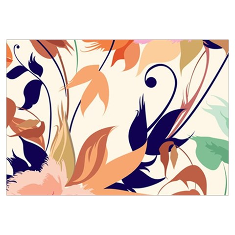 Abstract Floral Background Everyday Shoulder Bag with Pouch Bag from ArtsNow.com Zipper Tail