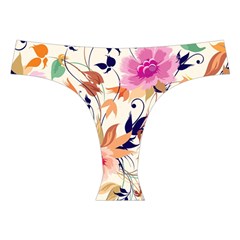 Abstract Floral Background Cross Back Hipster Bikini Set from ArtsNow.com Front Under