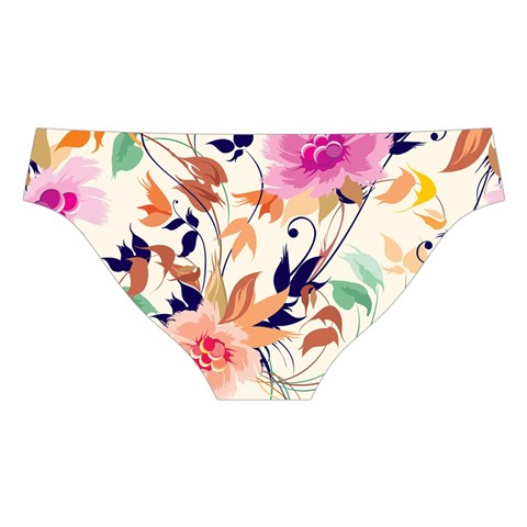 Abstract Floral Background Cross Back Hipster Bikini Set from ArtsNow.com Back Under