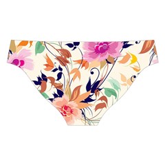 Abstract Floral Background Cross Back Hipster Bikini Set from ArtsNow.com Back Under