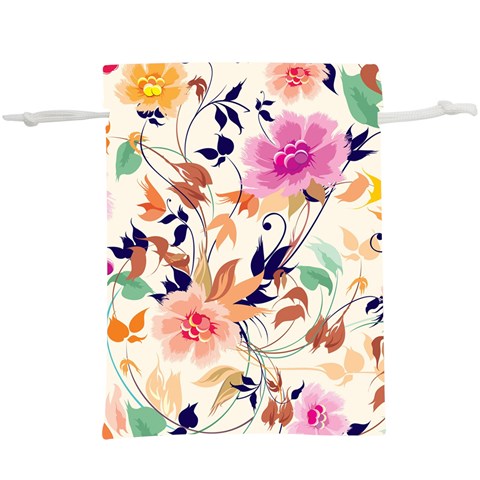 Abstract Floral Background Lightweight Drawstring Pouch (XL) from ArtsNow.com Front