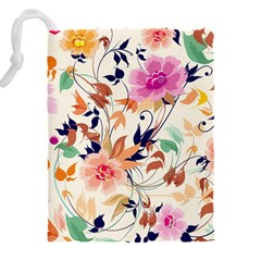 Abstract Floral Background Drawstring Pouch (4XL) from ArtsNow.com Back