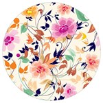 Abstract Floral Background Round Trivet