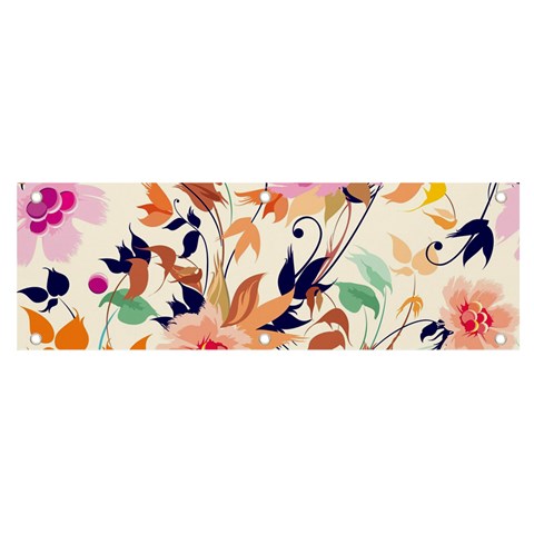 Abstract Floral Background Banner and Sign 6  x 2  from ArtsNow.com Front