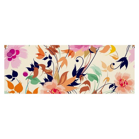 Abstract Floral Background Banner and Sign 8  x 3  from ArtsNow.com Front