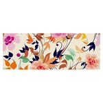 Abstract Floral Background Banner and Sign 8  x 3 