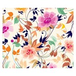 Abstract Floral Background Premium Plush Fleece Blanket (Small)