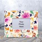 Abstract Floral Background White Tabletop Photo Frame 4 x6 