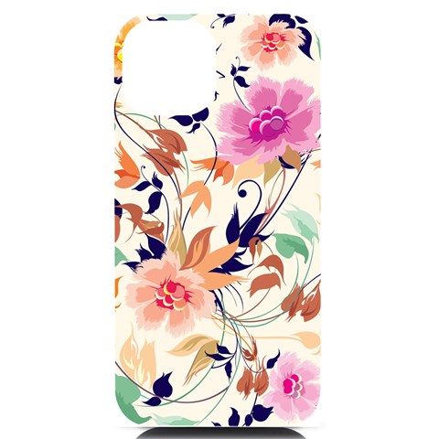 Abstract Floral Background iPhone 14 Black UV Print PC Hardshell Case from ArtsNow.com Front