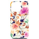 Abstract Floral Background iPhone 14 Pro Max Black UV Print PC Hardshell Case