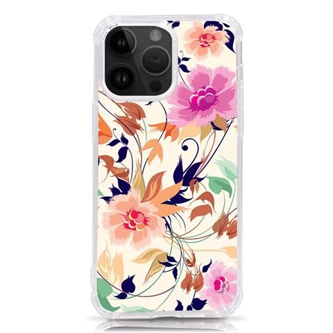 Abstract Floral Background iPhone 14 Pro Max TPU UV Print Case from ArtsNow.com Front