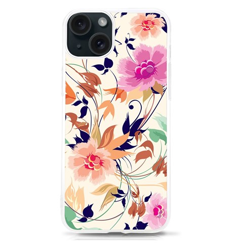 Abstract Floral Background iPhone 15 TPU UV Print Case from ArtsNow.com Front