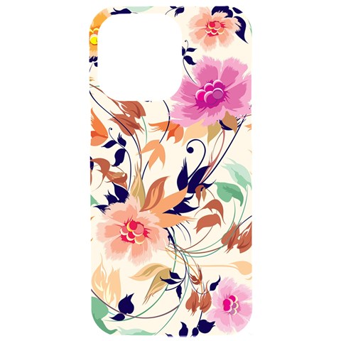 Abstract Floral Background iPhone 15 Pro Max Black UV Print PC Hardshell Case from ArtsNow.com Front