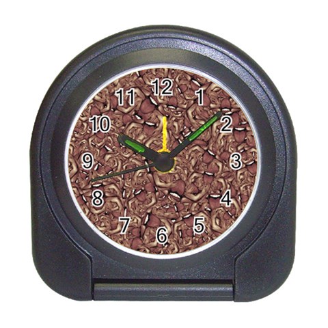 Human Spider Mutant Creatures Motif Random Pattern Travel Alarm Clock from ArtsNow.com Front