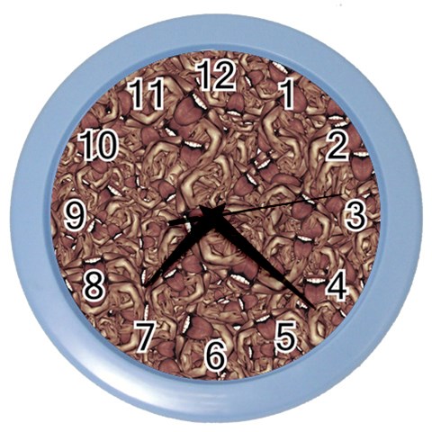 Human Spider Mutant Creatures Motif Random Pattern Color Wall Clock from ArtsNow.com Front