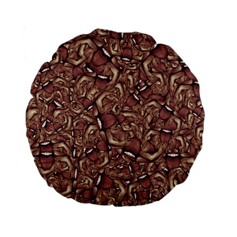 Human Spider Mutant Creatures Motif Random Pattern Standard 15  Premium Round Cushions from ArtsNow.com Back