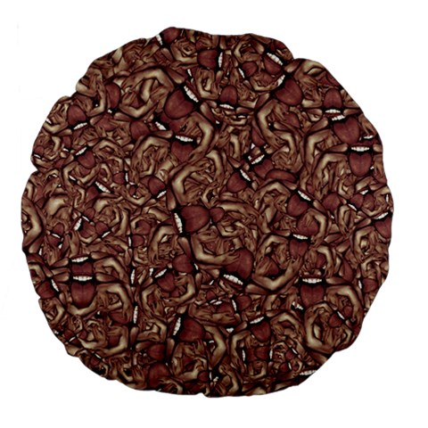 Human Spider Mutant Creatures Motif Random Pattern Large 18  Premium Flano Round Cushions from ArtsNow.com Back