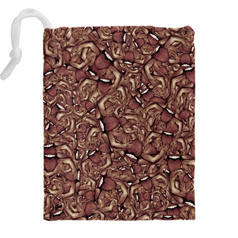 Human Spider Mutant Creatures Motif Random Pattern Drawstring Pouch (4XL) from ArtsNow.com Back