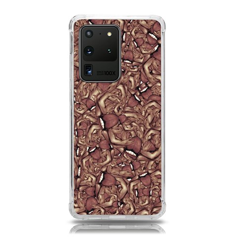 Human Spider Mutant Creatures Motif Random Pattern Samsung Galaxy S20 Ultra 6.9 Inch TPU UV Case from ArtsNow.com Front