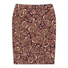 Human Spider Mutant Creatures Motif Random Pattern Midi Wrap Pencil Skirt from ArtsNow.com Back