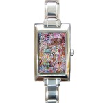 Abstract waves Rectangle Italian Charm Watch