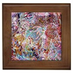 Abstract waves Framed Tile