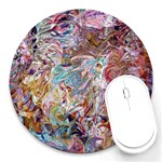 Abstract waves Round Mousepad