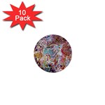 Abstract waves 1  Mini Buttons (10 pack) 