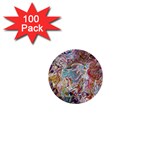 Abstract waves 1  Mini Buttons (100 pack) 