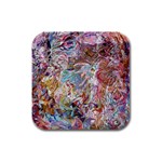 Abstract waves Rubber Square Coaster (4 pack)