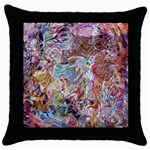 Abstract waves Throw Pillow Case (Black)