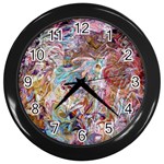 Abstract waves Wall Clock (Black)