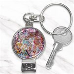 Abstract waves Nail Clippers Key Chain